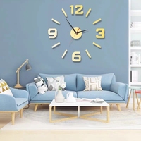 Grande horloge numérique 3d pour décoration intérieure murale 2023 unique, luxe, acrylique créatif, autocollant moderne, horloges murales Design Horloge Relojes
