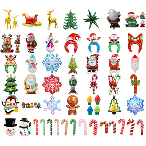 Ballon unique en aluminium pour les fêtes de Noël et de Pâques du Nouvel An; Canne à tête de bonhomme de neige; Décorations Cadeau Jouet Accessoire - Product Image 1