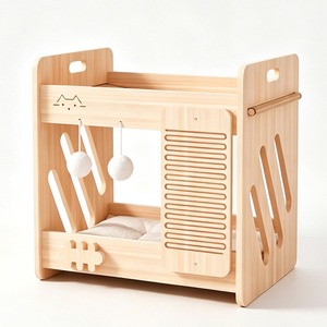 Foreign trade solid wood <b>cat</b> bed sisal <b>cat</b> <b>scratch</b> <b>board</b> <b>cat</b> nest integrated grinding claws disdainful <b>cat</b> villa <b>cat</b> house thick - Product Image 4