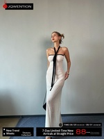 Robe de soirée blanche personnalisable, robe maxi de vacances à bandeaux, couleur contrastée noir et blanc