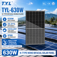 Système d'énergie solaire hybride 10-12 kW pour l'Afrique et l'Asie avec batterie LiFePO4 15k/16kWh 51,2V, panneaux solaires 650W, kit complet TUV CE IEC