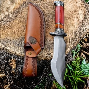 Cuchillo de Supervivencia Hare de Alta Calidad con Hoja Fija de Acero Inoxidable, Mango de Madera Industrial para Camping y Uso Industrial, DIY OEM, Punta de Gota, 200mm 4mm - Product Image 4