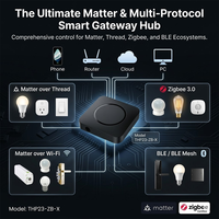 Passerelle multi-protocoles Wi-Fi et Zigbee avec double liaison montante pour éclairage intelligent, lampes de table et appliques murales, Hub universel Matter pour maison connectée