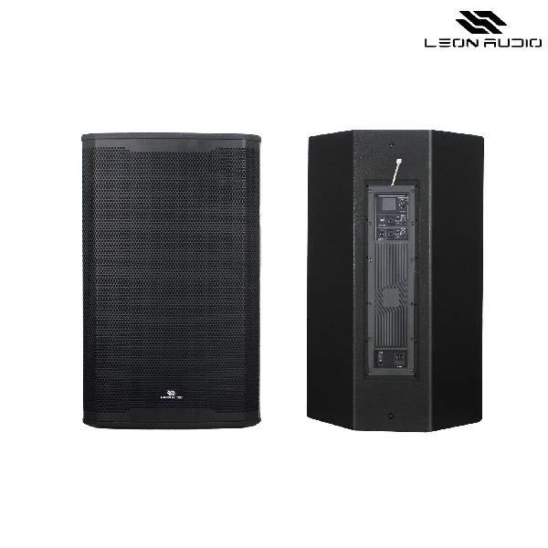 Leon Audio 15inch Powered Plywood Speaker, Class D Amplifier, Pro Audio Speaker for DJs and Live Events
