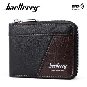 กระเป๋าสตางค์ผู้ชายแบบสั้นแบรนด์ Baellerry สีดำ ซิปอเนกประสงค์ ใช้ได้ทุกวัน - Product Image 4