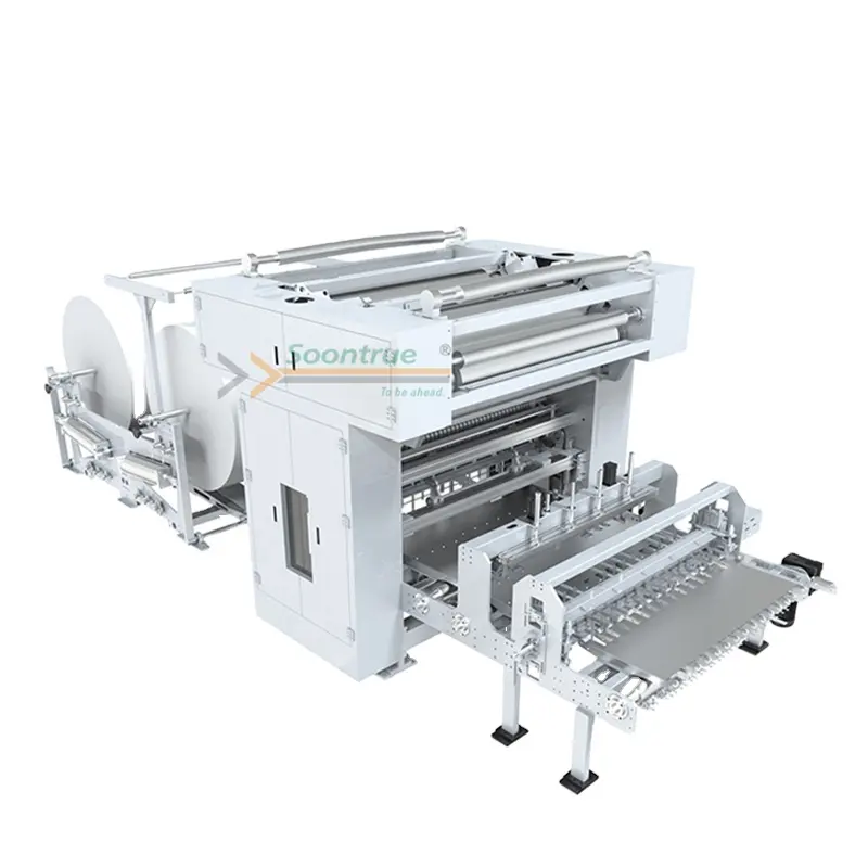 Máquina para hacer servilletas de papel tisú en relieve, máquina plegable de papel para servilletas, plegable en V