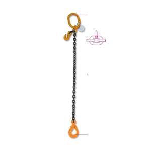 BETA - 080960403 ROBUR-Élingues de chaîne de levage, 1 pied, avec crochets autobloquants et à chape, grade 8 ÉTAIS, PINCES ET CORDES - Product Image 2