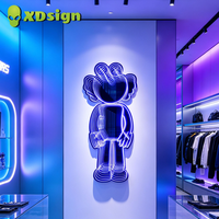 Xdsign Boîte à lumière publicitaire rectangulaire en aluminium personnalisable rapide, miroir infini multicouche, LED, acrylique semi-transparent, ultra-mince