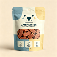 Sacs personnalisés professionnels en BOPP pour aliments pour animaux de compagnie, résistants à l'humidité, avec fenêtre transparente, à fermeture éclair, pour friandises pour chats et chiens