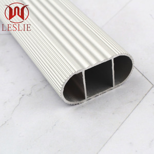 Tringles de penderie ovales en aluminium robustes dorées de 3 m de long, fixation murale non amovible pour suspendre les vêtements dans les placards et les armoires - Product Image 6