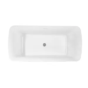 Aifol 60 Zoll hochwertige Luxus klare Badezimmer Acryl freistehende Ecke freistehende Badewanne für Erwachsene
