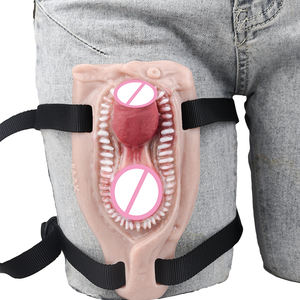 FAAK Nuevo diseño Realista <span class=keywords><strong>Strapon</strong></span> Dildo Grinder SexToy Silicona Masturbación femenina Productos Masajeador vaginal para adultos Lesbina Gay - Product Image 2
