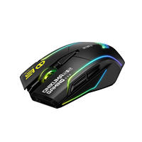 Ratón Inalámbrico para Juegos ONIKUMA DM06 RGB 12800 DPI 1000Hz Recargable 500mAh Ergonómico para PC Portátil, Venta al Por Mayor