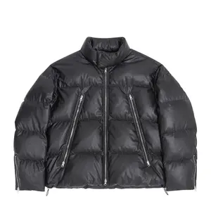 Зимняя распродажа, модная классическая Свободная куртка с воротником-стойкой, Высококачественная Мужская пуховая куртка на молнии