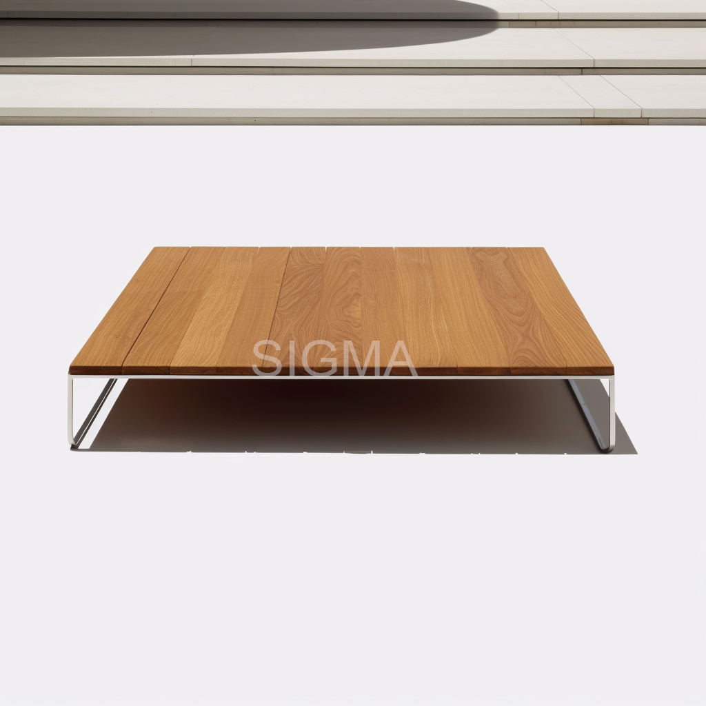 Modern Coffee Table Outdoor Aluminum Square Coffee Table Patio Restaurant Table