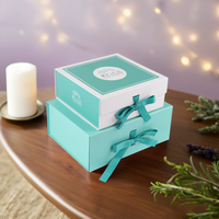 Boîte rigide carrée magnétique Crown Win pour cadeau de mariage, écologique, avec gaufrage et doublure en mousse pour robes de soirée