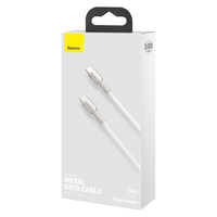 Câble usb type-c 100W vers Type C, charge rapide, câble de données, en métal, haute puissance