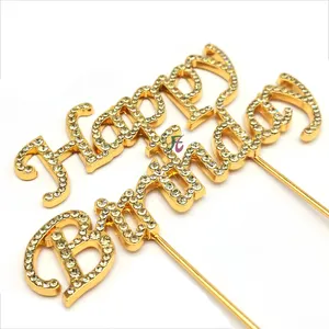 Free shipping rhinestone birthday cake topper for birthday party Decoration/wedding souvenirs guests