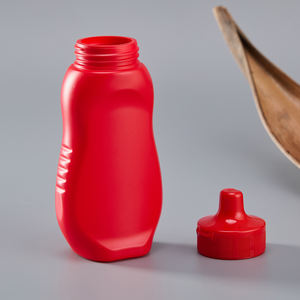 Refillable Food Grade 270ml 300ml 350ml Red PE Ketchup Bottle With Flip Cap for Easy Squeezing Leakproof for Burger and Fries - Product Image 3