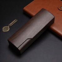 Étui à lunettes personnalisé DUOYING avec gravure de n'importe quel nom | Boîte de rangement de lunettes de luxe en grain naturel pour hommes et femmes