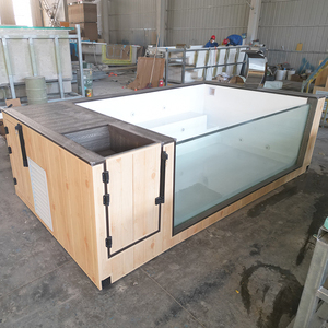Piscina rectangular gigante para el hogar, piscina acrílica, piscina exterior sobre el suelo, piscina de fibra de vidrio, piscina contenedor. - Product Image 4
