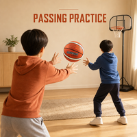 Ballon de basket Aiju Topteams, durable, léger, écologique, recouvert de tissu, silencieux, en mousse, taille 3/5/7, pour enfants, usage intérieur, loisirs.
