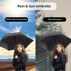 Parapluie pliable ultra compact avec logo personnalisé, 5 plis, pour les voyages d'affaires, les voyages et la randonnée - Product Image 2
