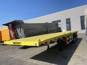 Nouvelle remorque de transport de conteneurs à plateau plat de 40 pieds, semi-remorque à 3 essieux pour la construction et la logistique - Product Image 3