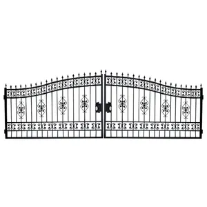 Suihe main door grill gate design exterior front entry doors steel main driveway gate estate wrought iron gate