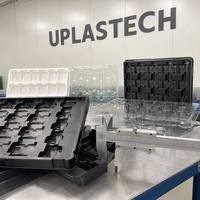 Bandeja de Blíster Termoformada Conductiva Antiestática ESD Personalizada, Embalaje al Vacío para Componentes Electrónicos de Semiconductores PS PET PCB