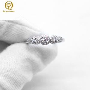 Low <b>Key</b> Luxury Platinum Women's <b>Ring</b> High Clarity Synthetic Diamond IGI Certified Custom Size/Free Inner <b>Engraving</b> for Gift - Product Image 2