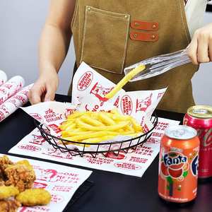 Custom Printed Waterproof PE Virgin Grease Proof <b>Paper</b> for Food <b>Wrapping</b> Sandwiches Pizza Burger French Fries Bread Cookies Cake - Product Image 3