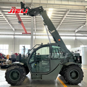 Carretilla elevadora de pluma telescópica de diseño personalizado de servicio OEM con cubo y horquillas - Product Image 5