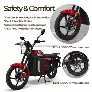 100Km Range <b>72V</b> 3000W Lithium <b>Battery</b> Rear Hub Motor Disc Aluminum Frame OEM Ebike High Speed Racing Dirt Bike - Product Image 2
