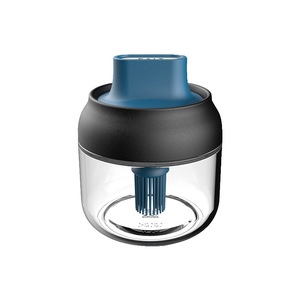 Spice Jar With Built In Oil Brush Airtight <b>Storage</b> <b>Container</b> For <b>Kitchen</b> Use Size M Blue And Black Lid - Product Image 3