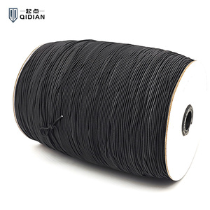 Elastisch koord 2mm 500 meter rol zwart lus 1,5mm geknoopt touw zacht rekbaar 200% rekverhouding 100% <span class=keywords><strong>polyester</strong></span> 16-draads gevlochten - Product Image 6