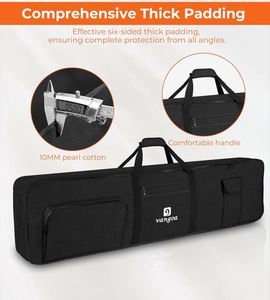 Échantillon gratuit : Étui de clavier à roulettes robuste pour voyage en extérieur, sac de clavier à roulettes, sac à roulettes pour clavier - Product Image 4