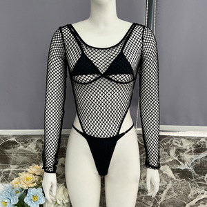 Set pakaian dalam wanita desain terbaru kualitas tinggi 2025 Set tiga potong Bra dan celana dalam legging jaring ikan - Product Image 6