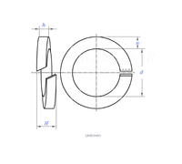 304/316 Stainless Steel Spring Pad Spring Washer Heavy-Duty Elastic Gasket Washer Inserts M2-M10 DIN Standard