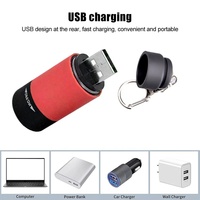Porte-clés lampe torche LED publicitaire en plastique coloré, rechargeable par USB, ultra-lumineux, mini, étanche IP54, pour situations d'urgence
