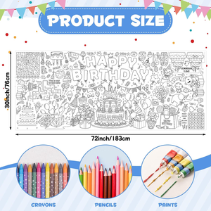 Nappe <span class=keywords><strong>de</strong></span> coloriage DIY pour enfants, toile <span class=keywords><strong>de</strong></span> <span class=keywords><strong>dessin</strong></span> réutilisable et portable pour les fêtes, Halloween, Thanksgiving, Noël - Product Image 2