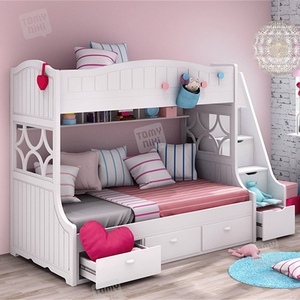 เตียงสองชั้นคุณภาพดีที่สุดของทอมี่ นิกิ สำหรับเด็ก เตียงสองชั้นไม้พร้อมที่นอน สำหรับห้องนอน โรงเรียน หรืออพาร์ตเมนต์ - Product Image 2