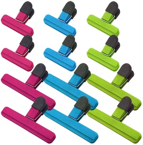 Pack Of 12 Colorful Plastic Chip Bag Clips Seal Pour Food Storage Bag Sealing Clip
