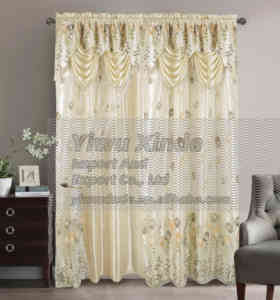 Ensemble de 2 Panneaux de <span class=keywords><strong>Rideaux</strong></span> de Fenêtre <span class=keywords><strong>Bordeaux</strong></span> et Or avec Cantonnière et Doublure Attachées pour Chambre Salon Salle à Manger en Stock - Product Image 5