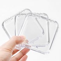 Boîte de rangement en plastique TSZS pour faux ongles, boîte de présentation transparente rose pour faux ongles, organisateur de faux ongles, boîte d'emballage
