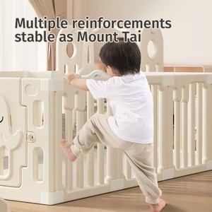 คอกกั้นเด็กแบบพลาสติกสำหรับใช้ในบ้าน พับเก็บได้ ใช้เป็นรั้วสนามเด็กเล่นสำหรับเด็กอนุบาลและบ้านเด็กเล่น - Product Image 3