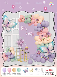 Vente en gros Décorations gonflables personnalisées pour joyeux <span class=keywords><strong>anniversaire</strong></span> à l'hélium Ensembles d'arcs de ballons en latex mat pour les fêtes - Product Image 6