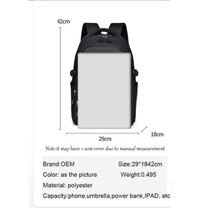 Custom Oxford Breathable Waterproof Laptop <b>Backpack</b> Junior High School Students Male Computer Shoulder Bag <b>Strap</b> Carrying - Product Image 4