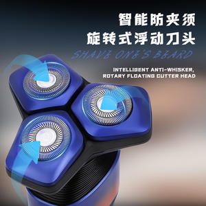 Rasoir électrique Kemei KM-T413 pour hommes, tondeuse à barbe rotative, étanche, rechargeable, bleu, noir, blanc, or - Product Image 5