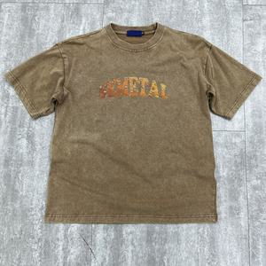 T-shirt vintage en coton streetwear à épaules tombantes, T-shirt oversize épais de créateur pour homme, T-shirt imprimé de haute qualité délavé à l'acide - Product Image 1